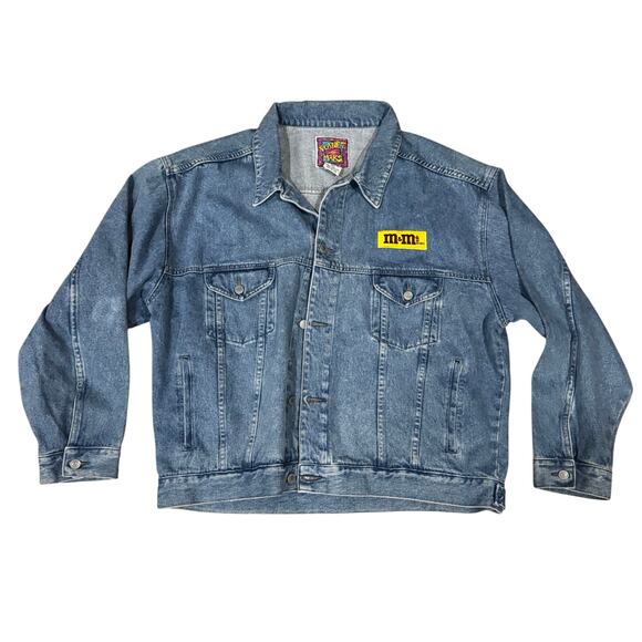Planet MARS Vintage Retro 1997 M&M Denim Jacket Size 2XL XXL - Picture 2 of 6